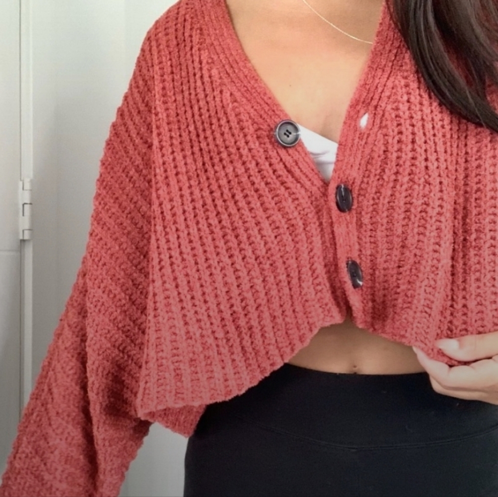 Urban Outfitters Cropped Knit Batwing Cropped Cardigan